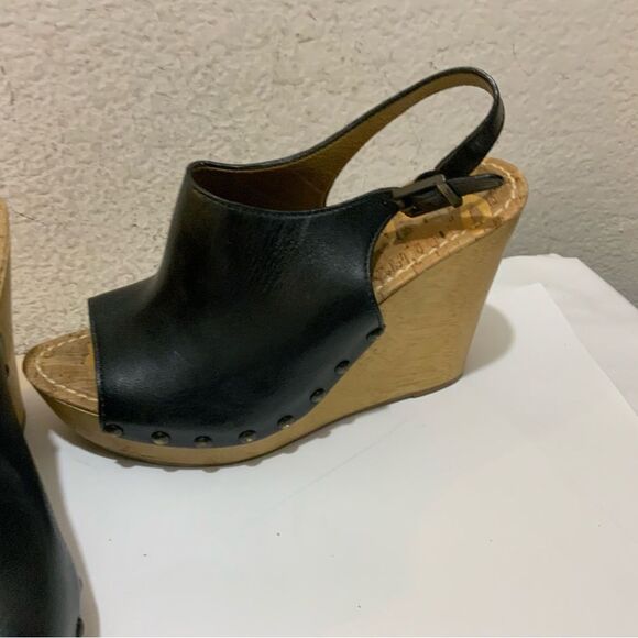 Sam Edelman Camilla Wedge Black Sandals size 10 - Picture 4 of 10